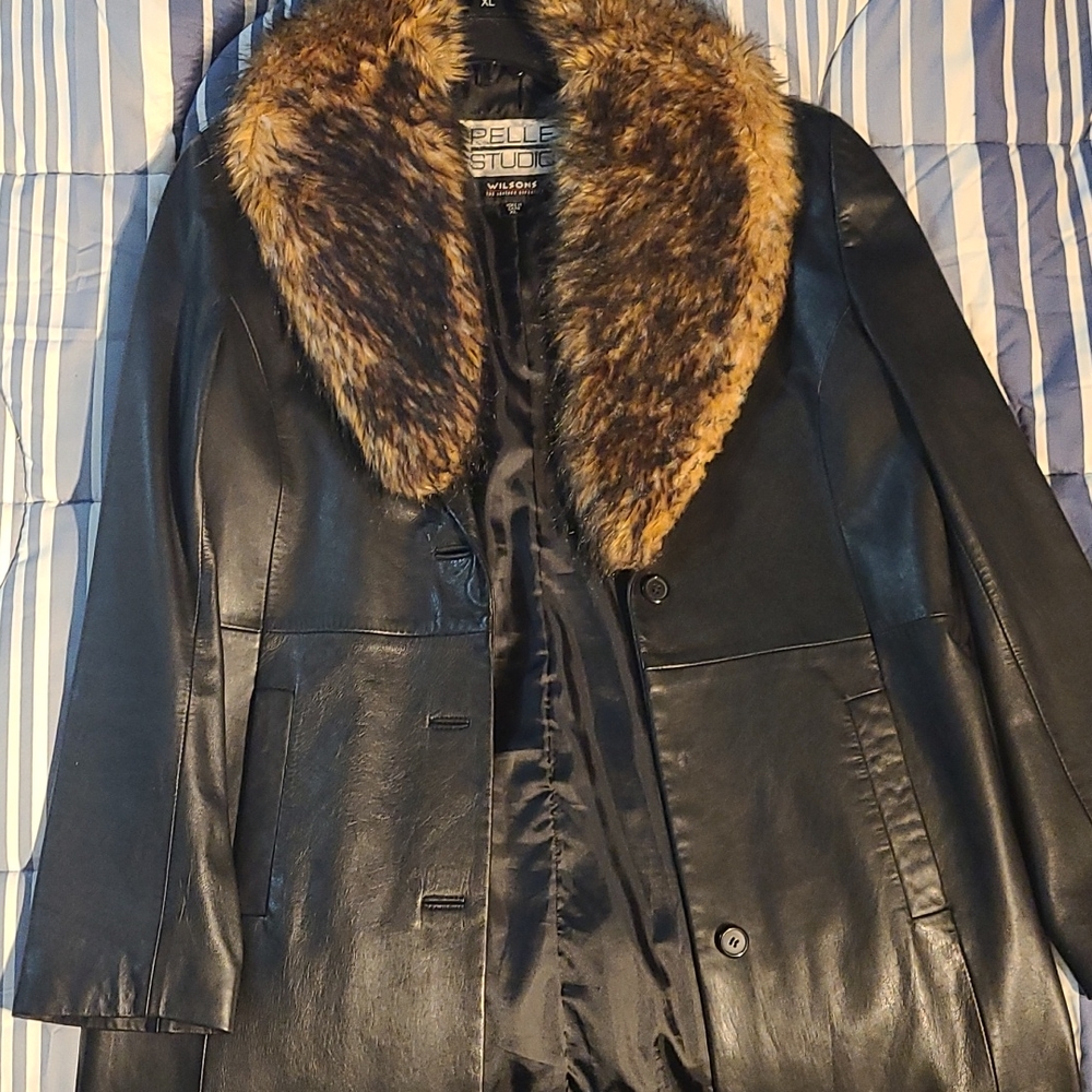 Wilson's black leather jacket